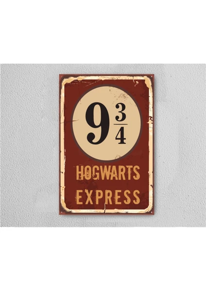 Harry Potter Hogwarts Retro Vintage Ahşap Poster Tablo