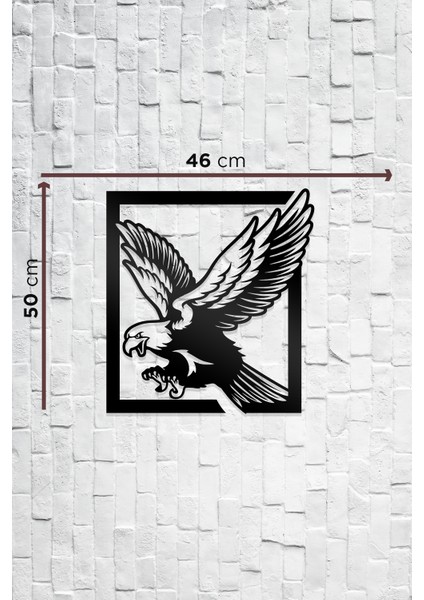 Çerçeveli Kartal Figürlü Dekoratif Ahşap Tablo