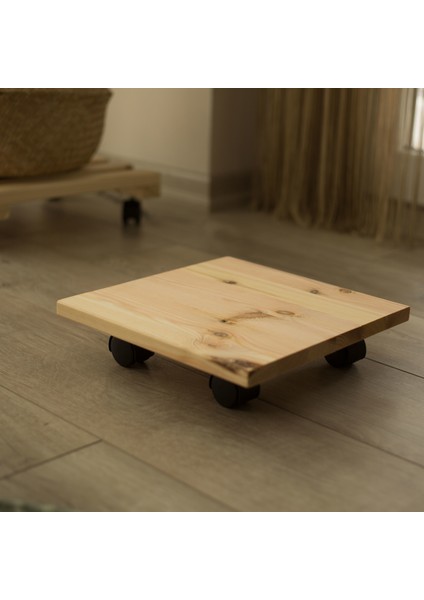 Plato Doğal Ahşap Tekerlekli Saksı Standı Saksı Altlığı Damacana Altlığı Tüp Altlığı fiyatları