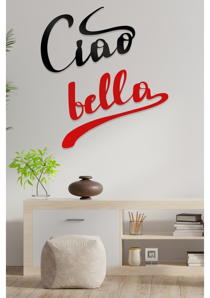 Ciao Bella Figürlü Dekoratif Ahşap Tablo