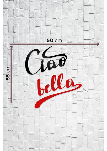 Ciao Bella Figürlü Dekoratif Ahşap Tablo indirimleri