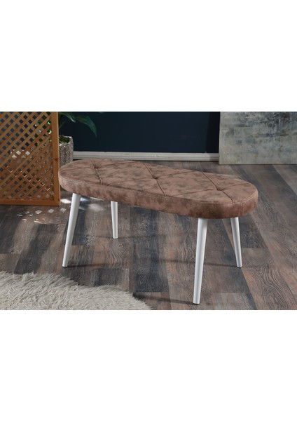 My Massa Bench - Ahşap Beyaz Ayaklı