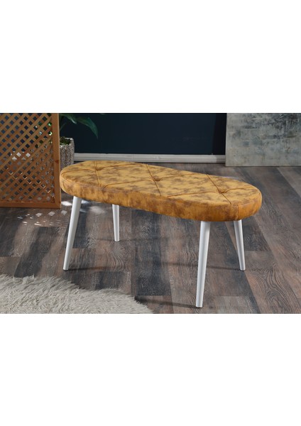 My Massa Bench - Ahşap Beyaz Ayaklı
