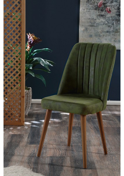 My Massa Polo Sandalye - Ahşap Ceviz Ayaklı