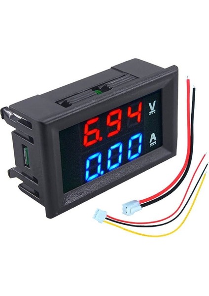 Temiz Pazar Dijital Dual Voltmetre Ampermetre Volt Akım Ölçer Dc 0-100V 10A