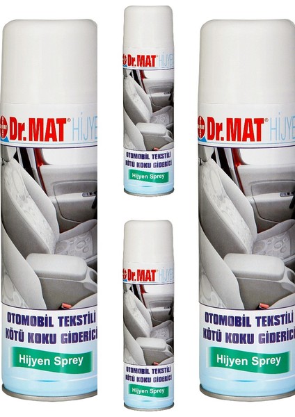 Dr.mat 4 Adet - Drmat Hijyen Sprey Süt Kokusu Giderici Araç Koku Giderici 500 ml