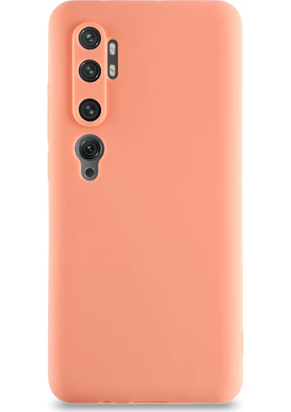 Xiaomi Mi Note 10 Kılıf Kamera Korumalı Premier Silikon Kapak - Pudra