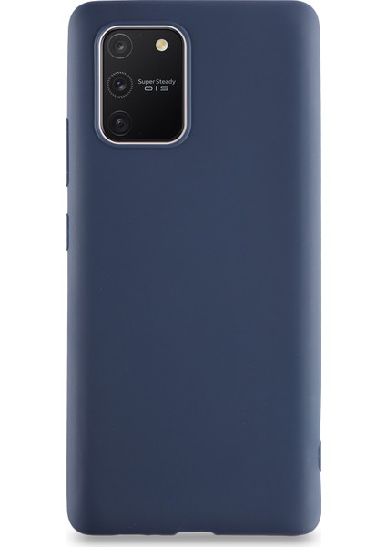 Samsung Galaxy A91 Kılıf Kamera Korumalı Premier Silikon Kapak - Lacivert