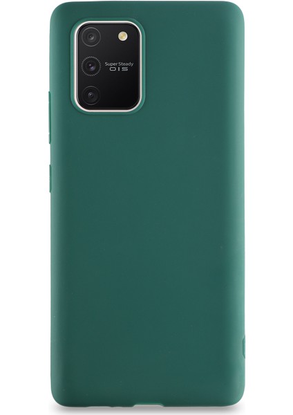 Samsung Galaxy A91 Kılıf Kamera Korumalı Premier Silikon Kapak - Yeşil