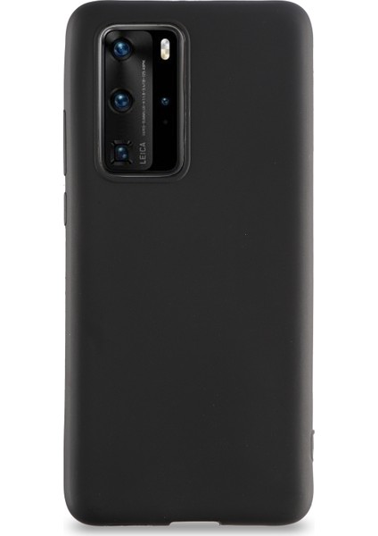 Huawei P40 Pro Kılıf Kamera Korumalı Premier Silikon Kapak - Siyah