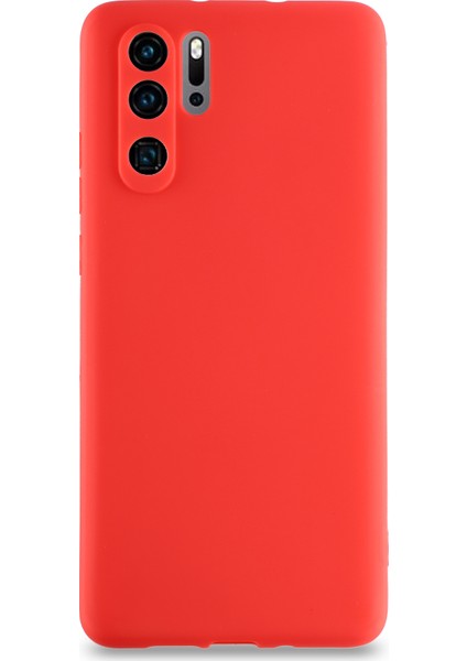 Huawei P30 Pro Kılıf Kamera Korumalı Premier Silikon Kapak - Kırmızı