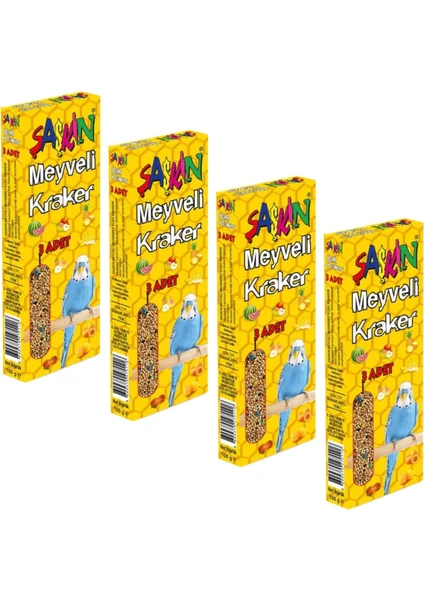 Şaşkın Meyveli Muhabbet Kuşu KRAKERI-100 Gram-4 Adet