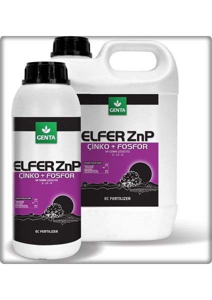 Çinko ve Fosfor Gübresi 3-15-0+6zn (Elfer Znp)1 lt