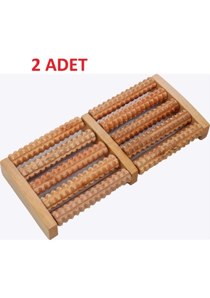 Ahşap 10 Döner Tekerleklı Ayak Topuk Refleksilojik Masaj Aleti(2 Adet)