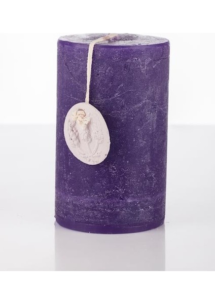 7 x 12 cm Lavanta Kokulu Taşlı Mum fiyatları