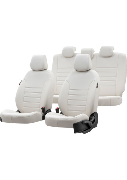 Ford Fiesta 2001-2008 Özel Üretim Koltuk Kılıfı Istanbul Design Fildişi