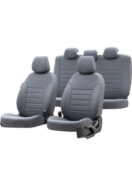 Peugeot 5008 2010-2016 6+1 (7 Kişi) Özel Üretim Koltuk Kılıfı Istanbul Design Füme