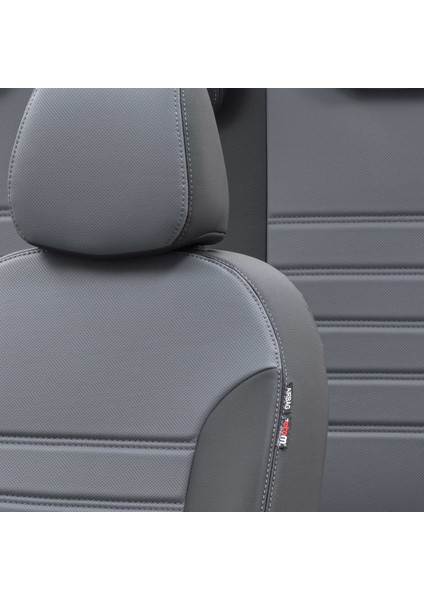 Seat Leon 2013-Sonrası Özel Üretim Koltuk Kılıfı Istanbul Design Füme - Siyah