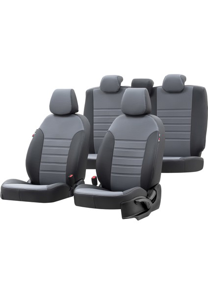 V.w. Passat 2005-2010 B6 Özel Üretim Koltuk Kılıfı Istanbul Design Füme - Siyah