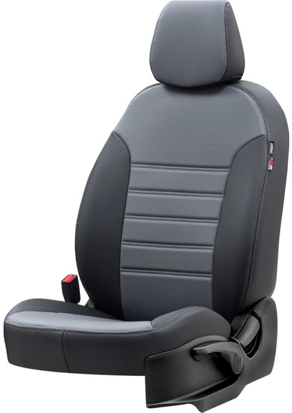 V.w. Transporter T-5 2004-2015 9+1 (10 Kişi) Özel Üretim Koltuk Kılıfı New York Design Füme - Siyah