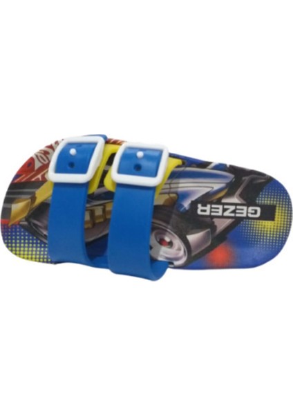 Erkek Çocuk Arabalı Havuz Deniz Plaj Terliği Mavi - 12327 modelleri