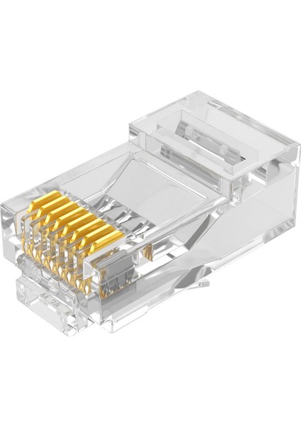 Bakır Konnektör CAT6A Utp RJ45 Plug Soket Korumasız Modüler Fiş 25 Adet