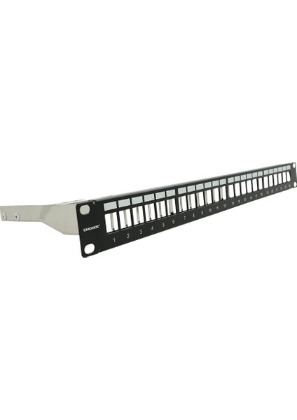 Bakır RJ45 Ftp Patch Panel 24 Port 1u 19'' Siyah Korumalı Ral 9005 2 Yıl Üretici Garantili