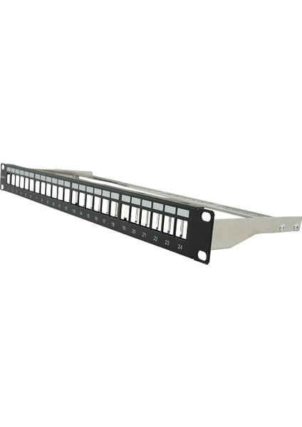 Bakır RJ45 Ftp Patch Panel 24 Port 1u 19'' Siyah Korumalı Ral 9005 2 Yıl Üretici Garantili
