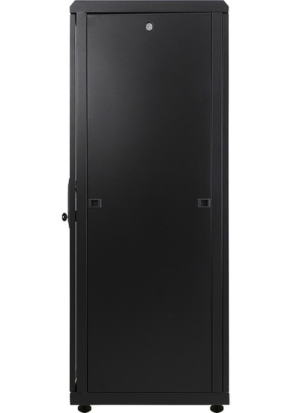 42U 800X800MM 19''dikili Tip Network Rack Kabinet Siyah Çelik Sac Ön Cam Kapı Montajlı Ral 9005 2 Yıl Üretici Garantili