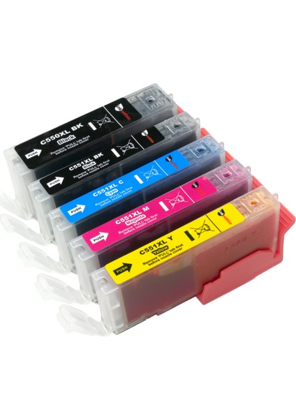 Canon Pixma MG5450 PGI-550XL CLI-551XL Chipli Muadil Kartuş Seti