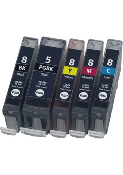 Canon Pixma IP4200 Kartuş Set 5 Renk Takım Pg-5 Clı-8