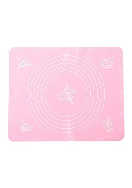 Pembe Silikon Ölçekli Hamur Açma Matı 45 x 65 Cm. fiyatları