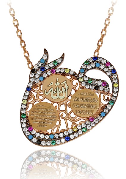 Vav Dualı Kolye Ayetel Kürsi Nazar Duası Ve Allah Yazılı Kolye 925 Ayar Gümüş