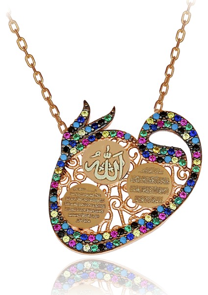 Vav Dualı Kolye Ayetel Kürsi Nazar Duası Ve Allah Yazılı Kolye 925 Ayar Gümüş indirimleri