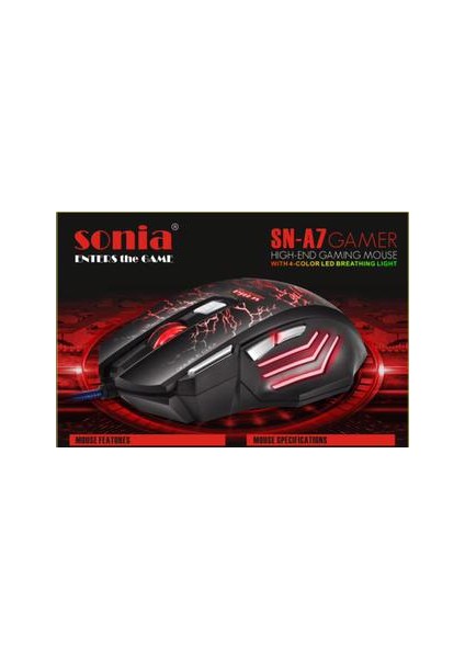 Mouse Sonia Sn-A7 Oyuncu Mouse