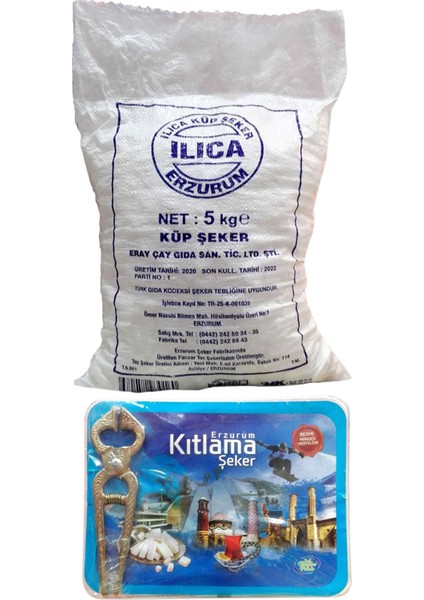 ILICA KÜP ŞEKER Erzurum Kıtlama Şeker, Erzurum Kesme Şeker 5 kg + 750 gr Makas Kıtlama Şeker