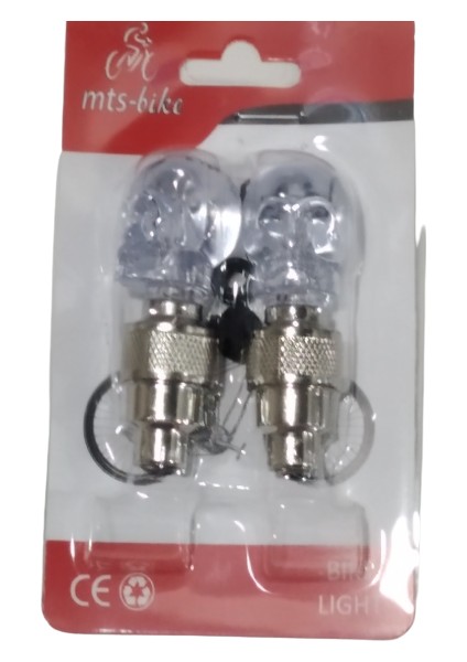 Hareket Sensörlü Bisiklet Işıklı Sibop Kapağı Kurukafa Model Piller Dahil 1 Çift Mavi