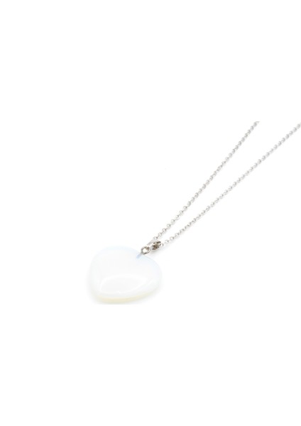 Doğal Kalp Opal Kolye Ucu 002