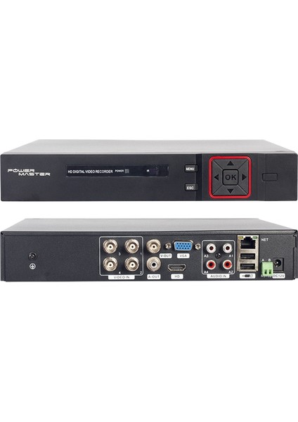 PM-12180 1080N H265 4 Kanal Dvr/xvr Kayıt Cihazı Xmeye Video Çıkışlı
