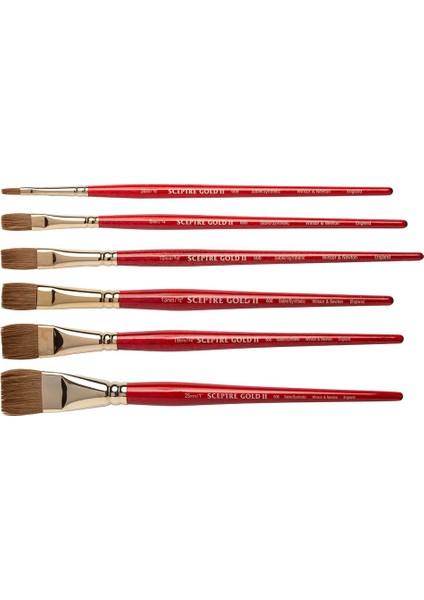 Winsor & Newton : Sceptre Gold : 606 Serisi Kısa Sap One Stroke Fırça No : 3/8 10 Mm