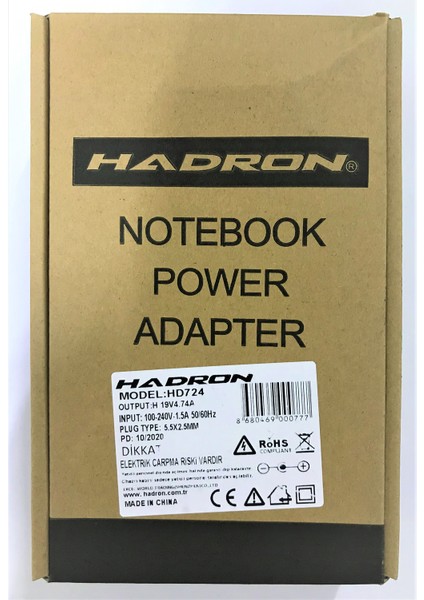 HD724 Lenovo Notebook Adaptör Standart 19V4.74A 5.5*2.5