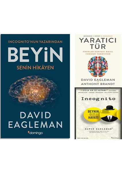 Beyin Senin Hikayen - Incognito Beynin Gizli Hayatı - Yaratıcı Tür - 3 Kitap - David Eagleman