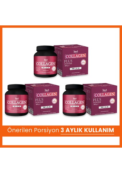 Collagen Plus Powder 300 G Toz x3