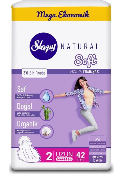 Natural Soft Ekstra Yumuşak Uzun 42 Ped