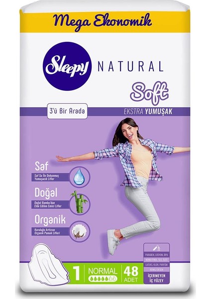 Natural Soft Ekstra Yumuşak Normal 48 Ped