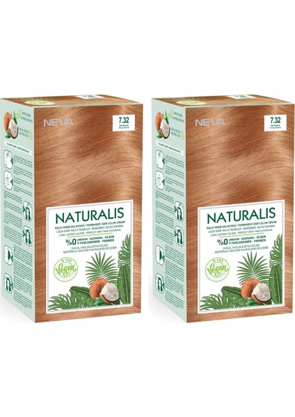 Naturalis Saç Boyası 7.32 Bal Kumral Vegan 2'li Set