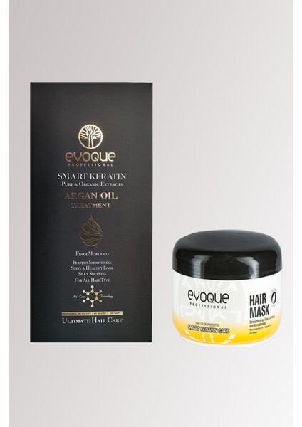 Smart Keratın Saf ve Organik Argan Yağ 100 ml +Smart Keratin Saç Maskes 500 ml