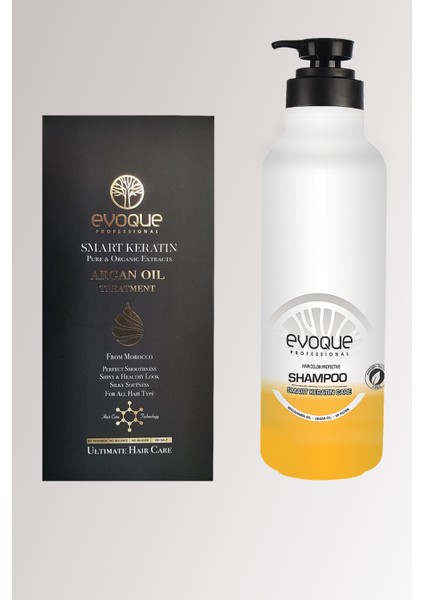 Smart Keratın Saf ve Organik Argan Yağ 100 ml + Smart Keratin Serisi Şampuan 1 lt