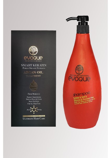 Smart Keratın Saf ve Organik Argan Yağ 100 ml +Professional Sülfatsız Şampuan 1 lt