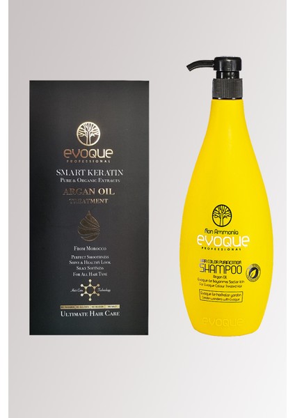 Smart Keratın Saf ve Organik Argan Yağ 100 ml + Non-Ammonıa Serisi Arındırıcı Şampaun 100 ml